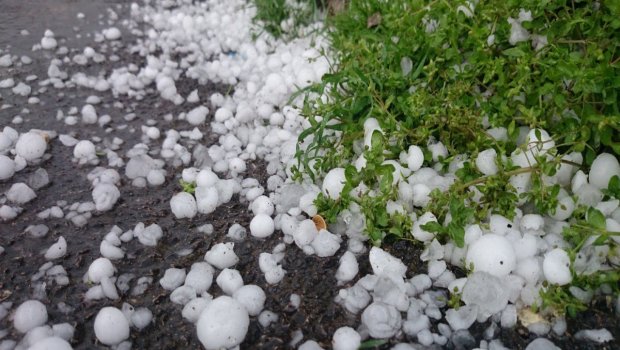 Zaqatalaya dolu yağdı