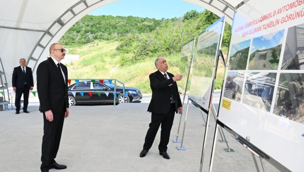 İlham Əliyev Muğanlı-İsmayıllı-Qəbələ yolunda görülən işlərlə tanış oldu - FOTO/VİDEO