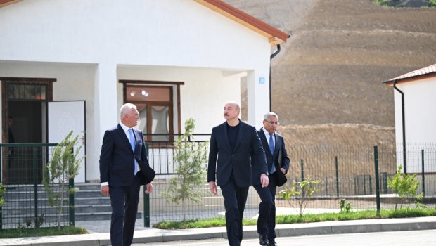 Prezident Laçının Bəylik kəndinin açılışında - FOTO/VİDEO