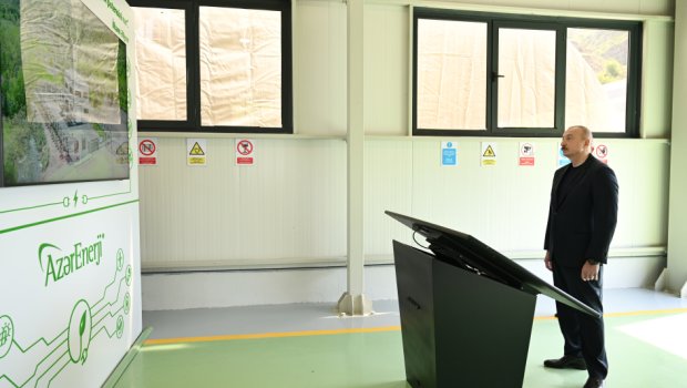 Prezident Laçında “Aşağı Malıbəyli” və “Mirik” su elektrik stansiyalarının açılışında – FOTO/VİDEO