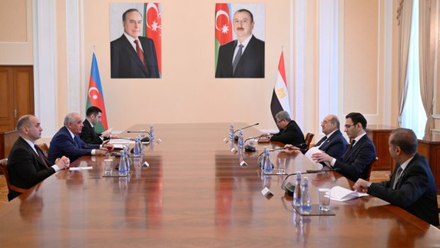 Baş nazir Misir Senatının sədri ilə GÖRÜŞDÜ - FOTO