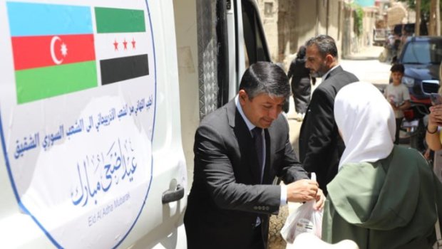 Azərbaycan Suriyada növbəti xeyriyyə aksiyası keçirdi - FOTO