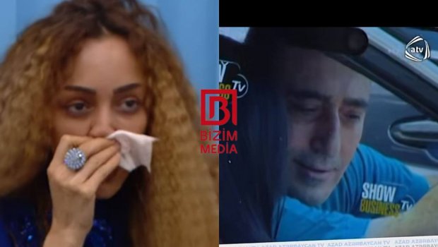 Ərinin başqa qadınla görüntülərini görən Ofelya efiri tərk etdi - VİDEO