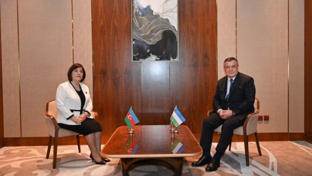 Sahibə Qafarova Özbəkistan Ali Məclisinin Qanunverici Palatasının sədri ilə görüşüb