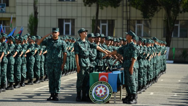 Gənc əsgərlərin andiçmə mərasimi KEÇİRİLDİ - FOTO