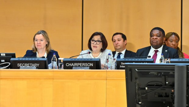 Sahibə Qafarova Parlament Sədrlərinin 6-cı Dünya Konfransında ümumi müzakirələrə sədrlik etdi - FOTO