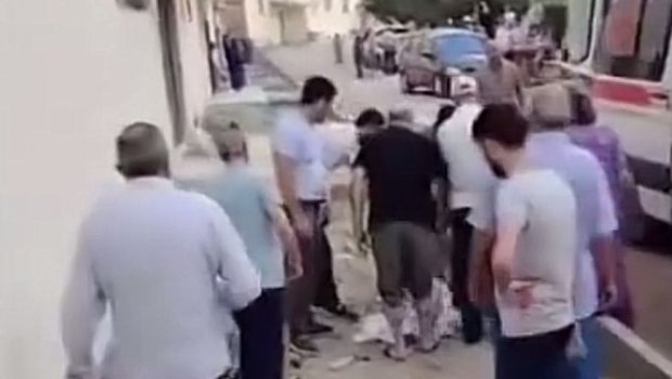 Lökbatandakı partlayışda mənzildəki şəxs pəncərədən düşüb - VİDEO