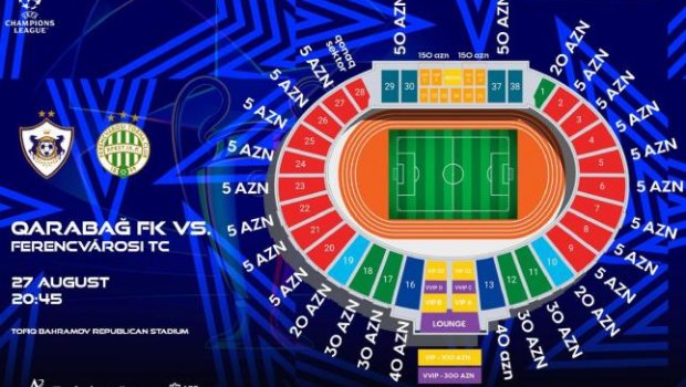 "Qarabağ" - “Ferensvaroş” oyununun biletləri SATIŞA ÇIXARILIR