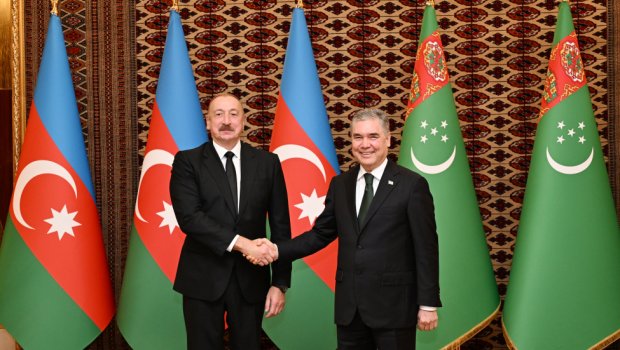 İlham Əliyevin Qurbanqulu Berdiməhəmmədovla təkbətək görüşü keçirildi – FOTO/VİDEO