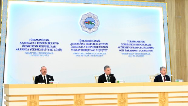Liderlərin iştirakı ilə Türkmənbaşı şəhərində sənədlərin imzalanması mərasimi –FOTO/VİDEO