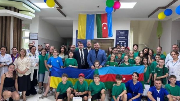 Qəbələdə reabilitasiya keçən ukraynalı uşaqlarla görüş keçirildi - FOTO