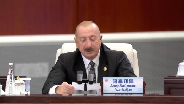 İlham Əliyev “ŞƏT plyus” formatında görüşdə çıxış etdi - FOTO