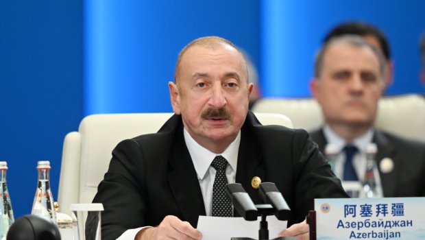 İlham Əliyev “ŞƏT plyus” formatında görüşdə çıxış etdi - FOTO