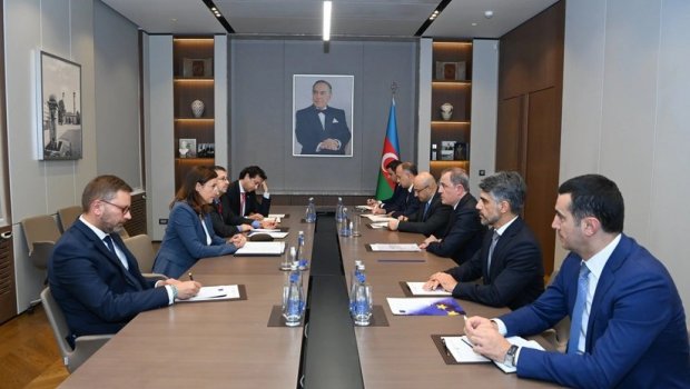 Ceyhun Bayramov Aİ nümayəndəliyinin yeni təyin olunmuş rəhbərini QƏBUL ETDİ - FOTO