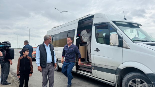 Xocalının Seyidbəyli kəndinə ilk köç karvanı yola salınıb - FOTO