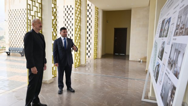 İlham Əliyev Hadrut qəsəbəsində məscidin açılışında - FOTO