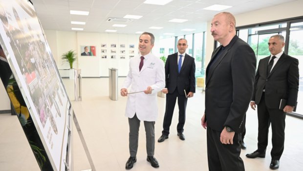 İlham Əliyev Qarabağ Universitetinin Klinikası binasının açılışında -FOTO