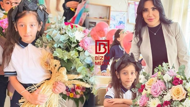 Əməkdar artistin qızı birinci sinfə BAŞLADI - FOTO