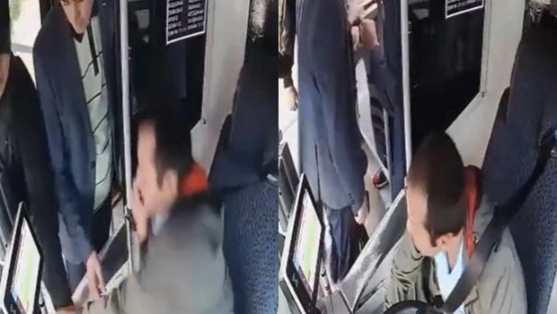 Avtobus sürücüsünü döyən şəxs SAXLANILDI - FOTO