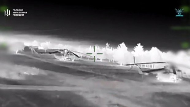 Ukrayna kəşfiyyatından ŞOK ƏMƏLİYYAT: Krımda 3 helikopter və radar məhv edildi - VİDEO