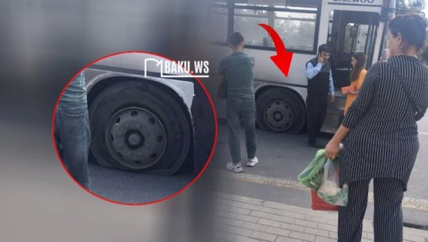 Bakıda sərnişin avtobusunda qorxulu anlar - Hərəkətdə olan zaman TƏKƏRİ PARTLADI – VİDEO