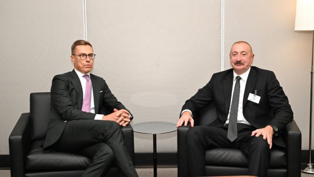 Prezident BMT-nin Nyu-Yorkdakı mənzil-qərargahında Aleksandr Stubb ilə görüşdü - FOTO