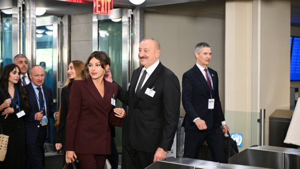 Prezident və birinci xanım BMT-nin mənzil qərargahında – FOTO/VİDEO