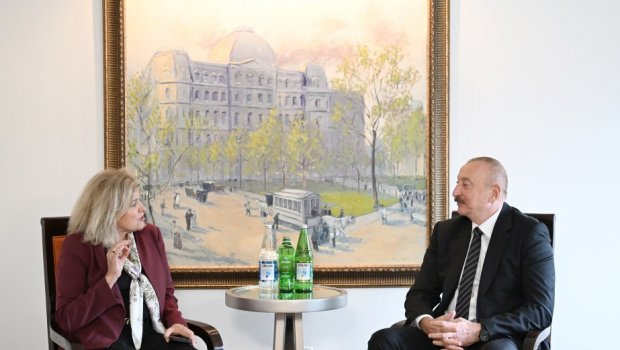 İlham Əliyev Nyu-Yorkda “Franklin Templeton” şirkətinin prezidenti ilə görüşüb - FOTO