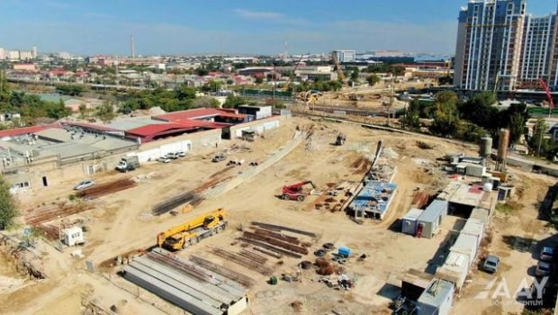 Bakıda yeni avtomobil yolunun inşasından YENİ GÖRÜNTÜLƏR