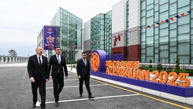 Prezident Yevlax Olimpiya İdman Kompleksinin açılışında – FOTO