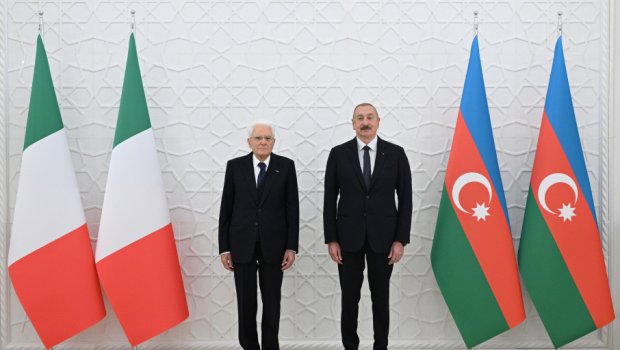 Azərbaycan və İtaliya prezidentləri mətbuata bəyanatlarla ÇIXIŞ EDİRLƏR - CANLI