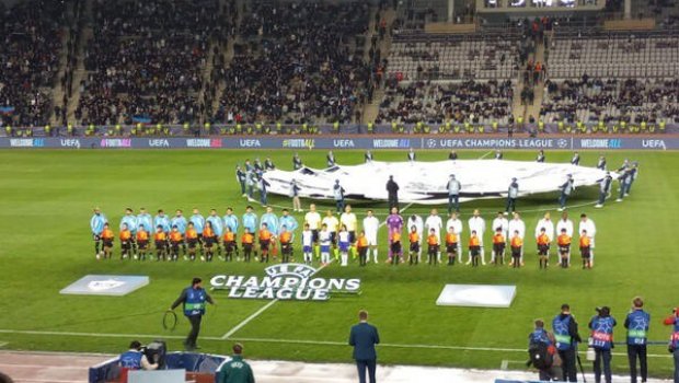 "Qarabağ" - "Kopenhagen" oyununda "Şəhidlər ölməz, vətən bölünməz" - VİDEO