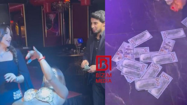 Ayselin əri rəqqasəni dollar YAĞIŞINA TUTDU - VİDEO