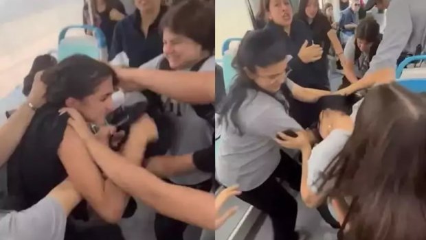 Türkiyədə tələbə qızlar tramvayda saçyolduya çıxdılar – ANBAAN VİDEO