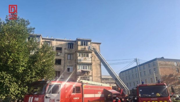 Gəncədə yaşayış binasında YANĞIN – FOTO
