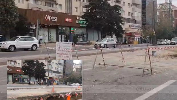 Şərifzadə küçəsində yol yenə qazıldı: Rəsmi qurum səbəbi açıqladı – VİDEO