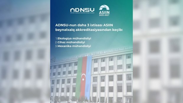 ADNSU-nun daha 3 ixtisası ASIIN beynəlxalq akkreditasiyasından keçdi