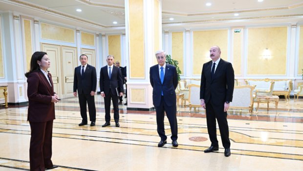 Prezidentlərə “Orta dəhlizin inkişafı” birgə layihəsi təqdim edildi – FOTO/VİDEO