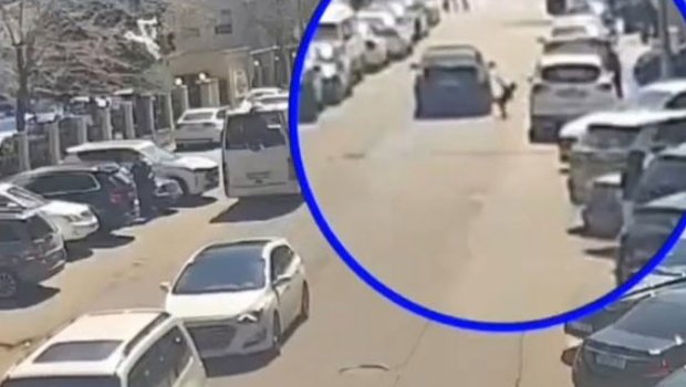 Bakıda avtomobil yoluna qaçan piyadaların vurulma GÖRÜNTÜLƏRİ – ANBAAN VİDEO