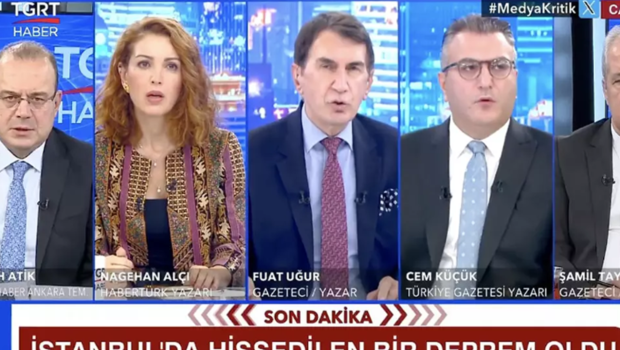 Zəlzələyə canlı yayımda yaxalandılar - VİDEO