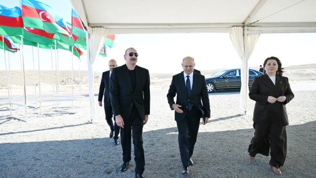Prezident Cəbrayılda 2 yeni elektrik stansiyasının təməlini qoydu – FOTO