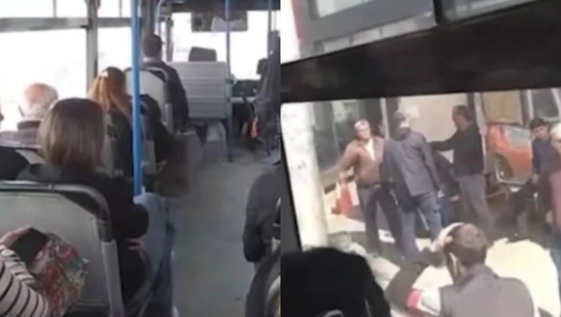 Sürücü avtobusu yolun ortasında saxlayıb siqaret çəkdi – VİDEO
