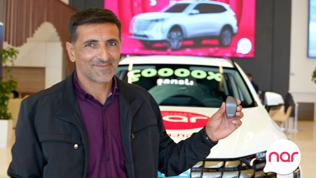 “Nar”ın “Çoox Şanslı” lotereyasının ilk avtomobil qalibi sükan arxasında