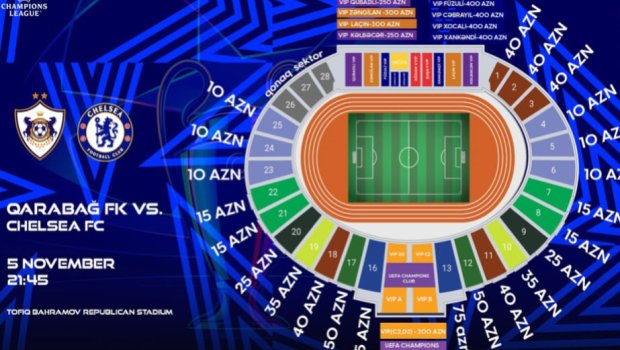“Qarabağ” – “Çelsi” oyununa nə qədər bilet satılıb?