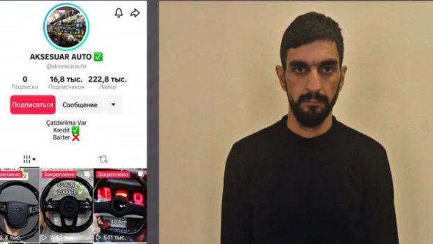 “TikTok”da saxta elanlar paylaşan Yusif İmanov SAXLANILDI