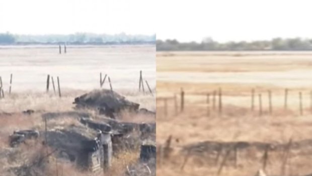 Bir top atəşi ilə ermənilərin viran qalan postundan GÖRÜNTÜLƏR