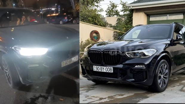 Bakıda xanım sürücü motosikleti vurub yıxdı: “Zor edirəm, çək” - VİDEO