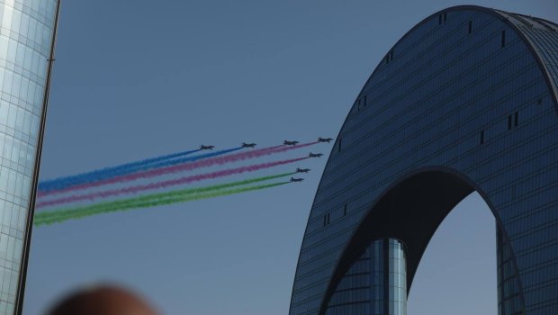 Hərbi hava qüvvələrinin keçidi nümayiş olundu - FOTO/VİDEO