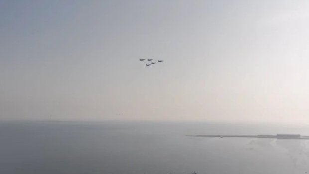 Türkiyənin F-16 təyyarələri Bakı səmasında – VİDEO