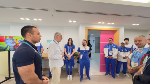 Milli Olimpiya Komitəsinin rəsmiləri Ər-Riyadda Atletlər kəndində - FOTO